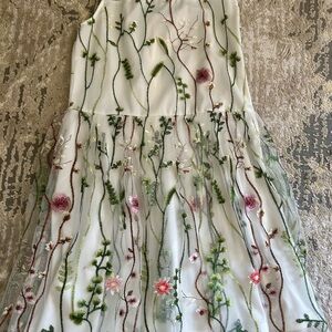 Calvin Klein Cream Spaghetti Strap Sundress for Weddings